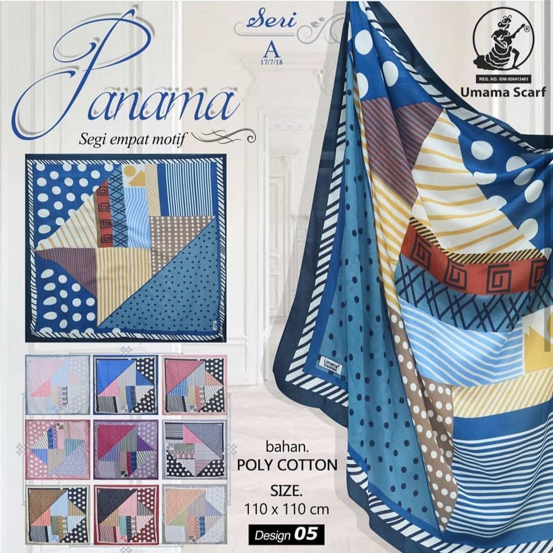 Hijab Segi Empat Motif abstrak type panama / Jilbab Segi Empat Motif / Kerudung Segi Empat Motif /Hijab Segi Empat panama Umama scarf