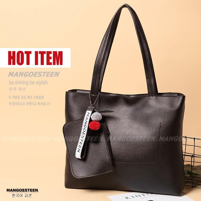 Mangoesteen Tas Wanita Tote Bag - FLORA Tas Cantik Gratis Dompet & Gantungan Korea