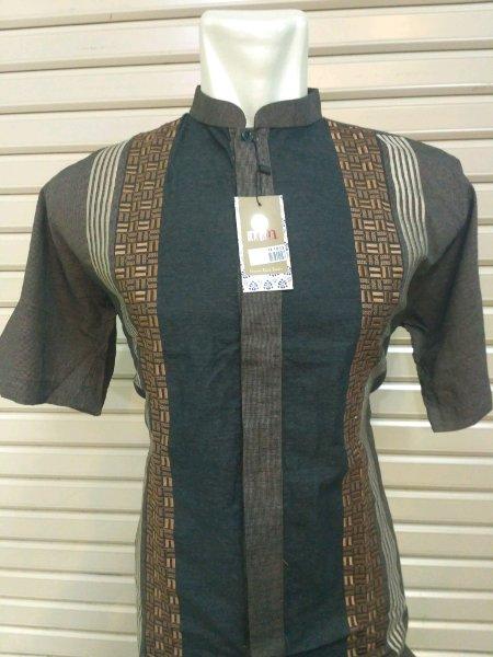 baju koko slimfit modern MUSLIM MADANI cokelat