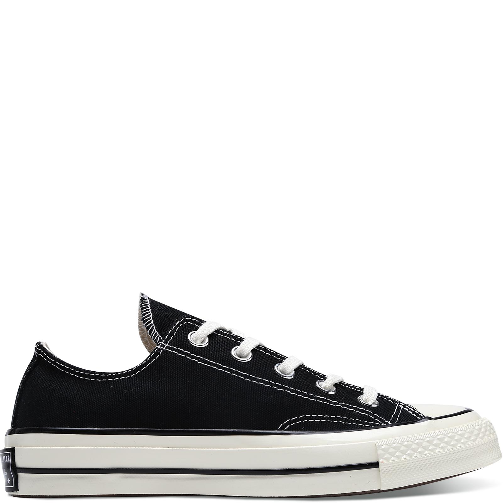 CONVERSE CHUCK TAYLOR ALL STAR '70 - OX - HITAM/HITAM/ KUNTUL CON162058C