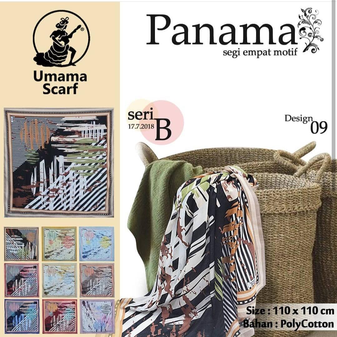 Hijab Segi Empat Motif Garis abstrak type panama / Jilbab Segi Empat Motif / Kerudung Segi Empat Motif /Hijab Segi Empat panama Umama scarf