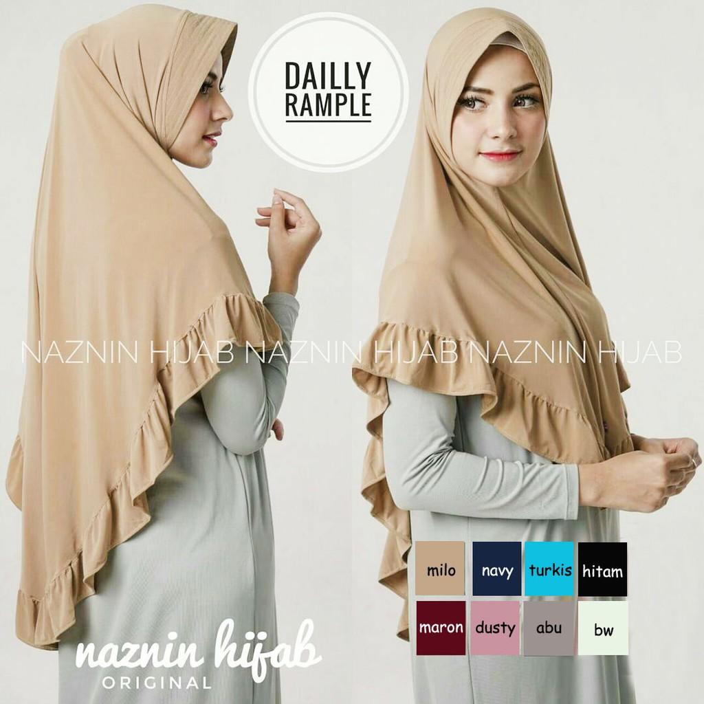 JILBAB SYARI MUSLIM MURAH DAILY REMPEL KHIMAR / JILBAB INSTAN / BERGO INSTAN / VANILLA HIJAB / HIJAB