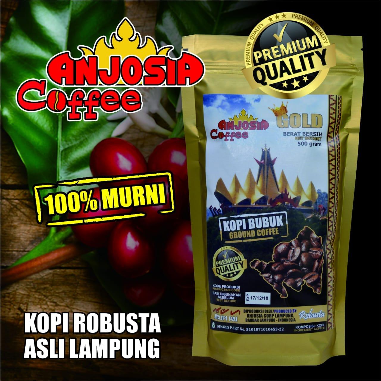Kopi Lampung Cap Anjosia Gold Robusta Kopi Bubuk 500 Gram - Premium Quality