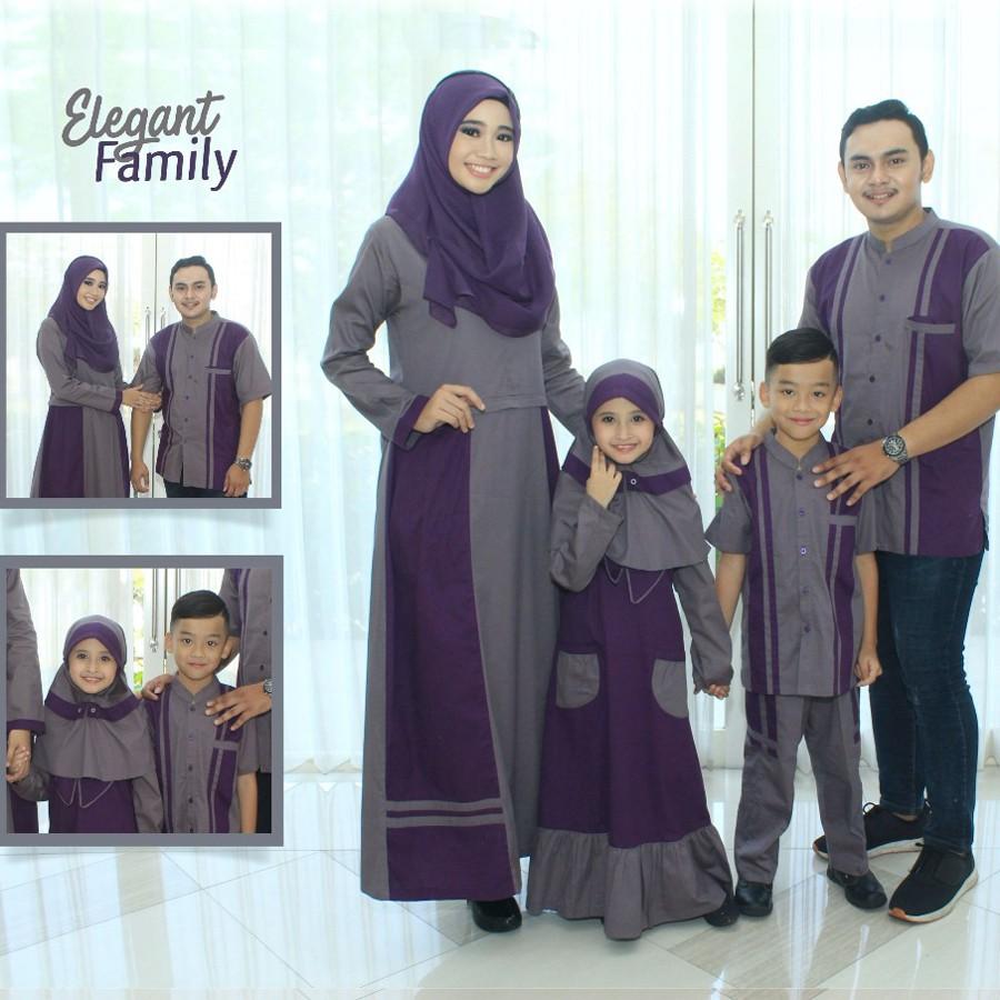 (TERBARU) Busana Muslim Keluarga Terbaru, Baju Keluarga Terbaru Bahan Katun, Gamis Katun Couple (Koko Anak 8,10)