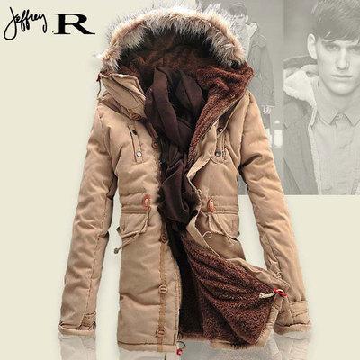 Men Winter Coat Lamb Wool Liner Tebal Padded Jacket Model Pria Baju Katun