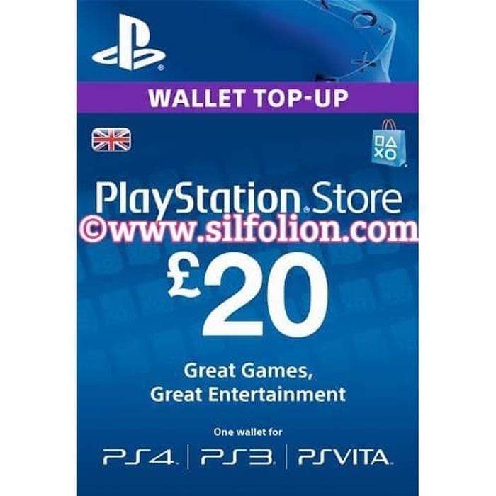 PSN Card UK 20 GBP Region 2 PS4 PS3 PS Vita