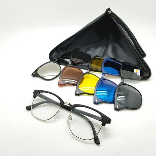 FRAME KACAMATA RAYBAN 2218 CLIP ON 5 LENSA