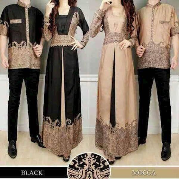 Promo Hari Ini Couple Baju Muslim - Couple Elegan Batik - Elegant Harga Sepasang Untuk Lebaran