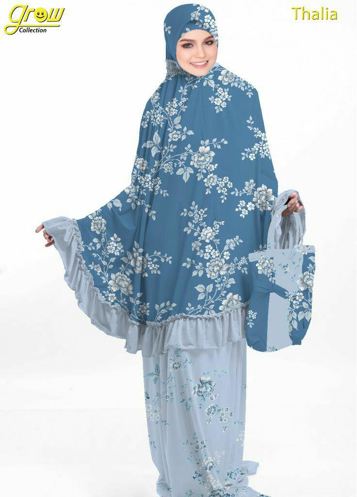 mukena dewasa katun jepang mukena hijab muslimah motif bunga