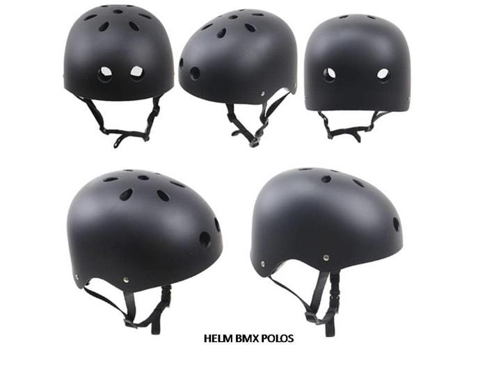 HELM Sepeda model BMX Hitam Polos (Dewasa)