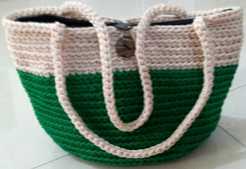 tas rajut tali kur kombinasi warna