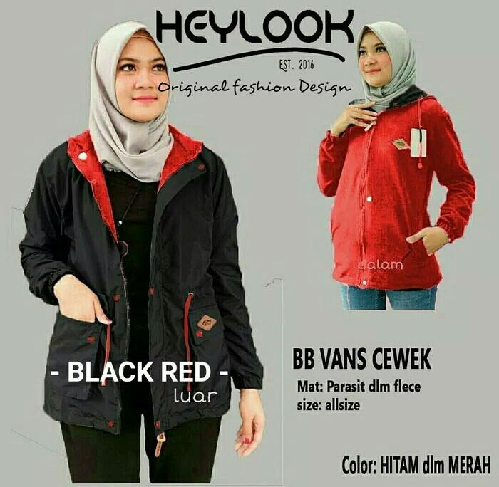 Jaket parka pria / wanita bolak balik waterproof
