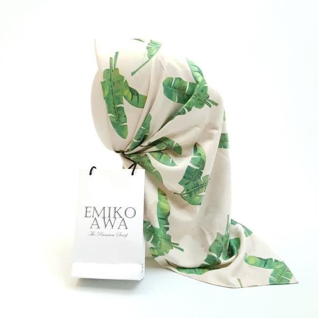 Jual Terbaru Jilbab Segiempat Motif Banane / Emikoawa / WoolPeach / Wolfis