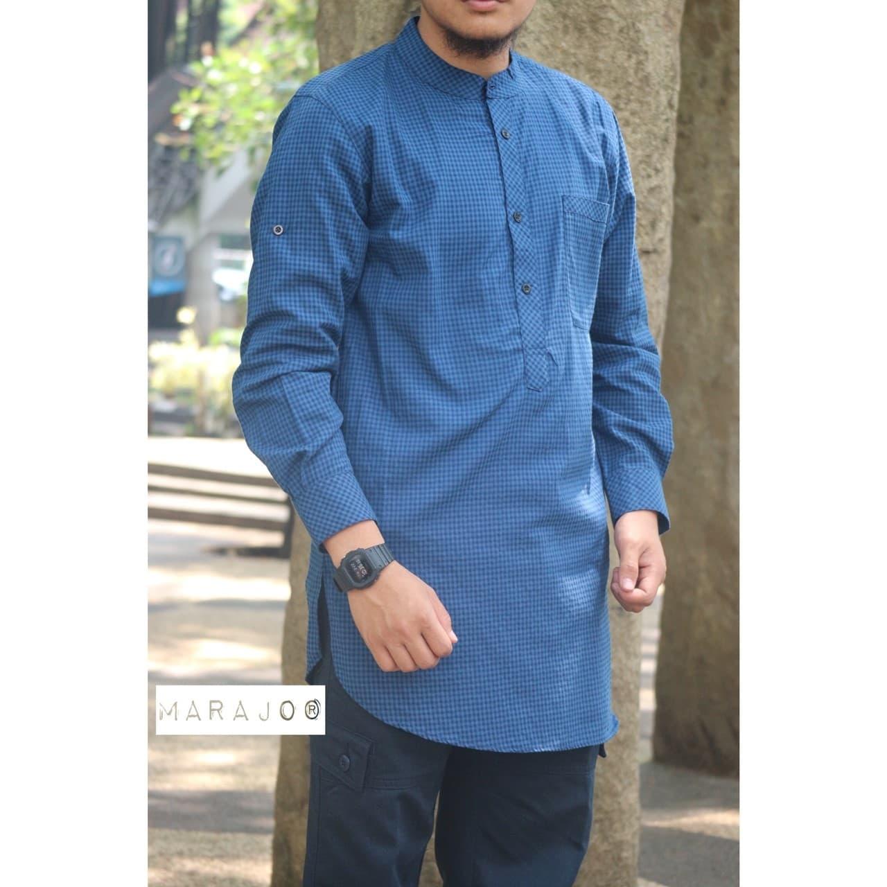 KEMEJA KOKO GAUL QURTA ORIGINAL MARAJO BIRU