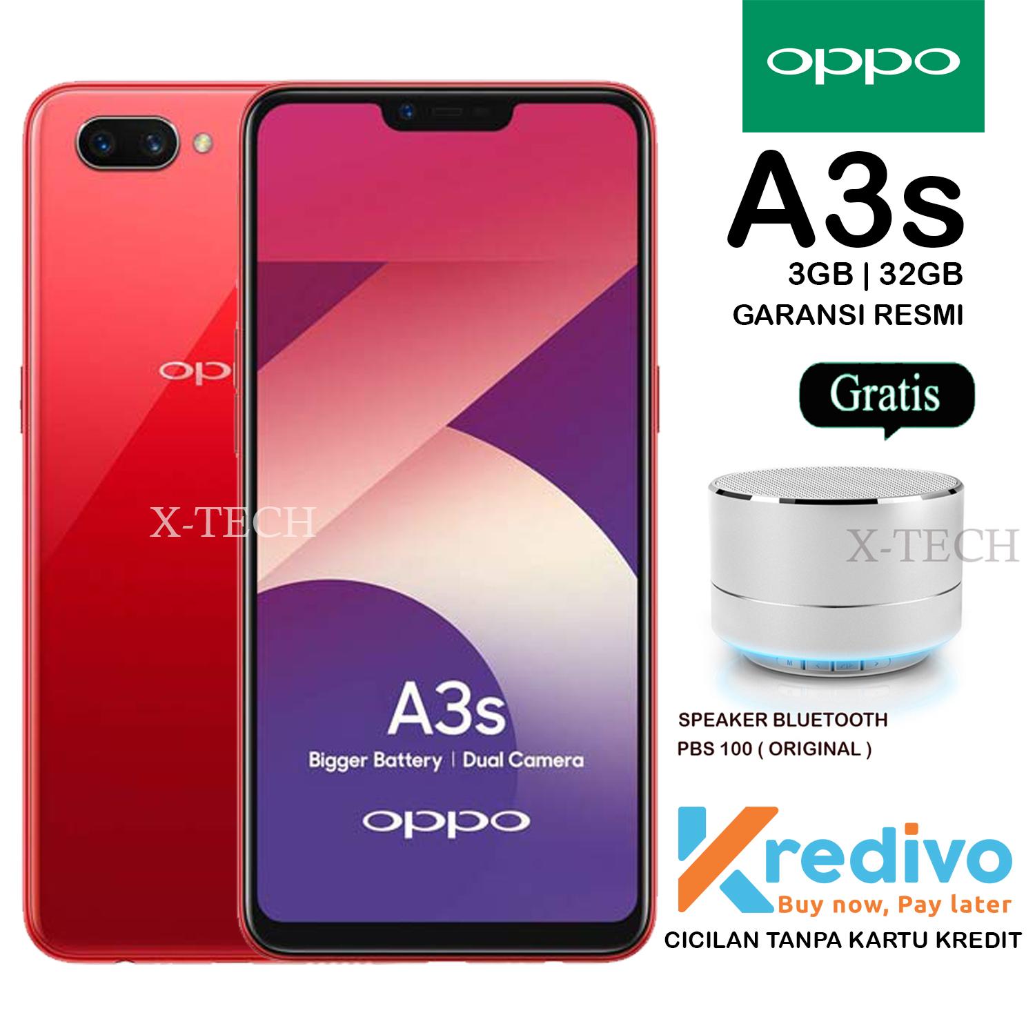 OPPO A3S - 3GB/32GB - 4G LTE - GARANSI RESMI - RED