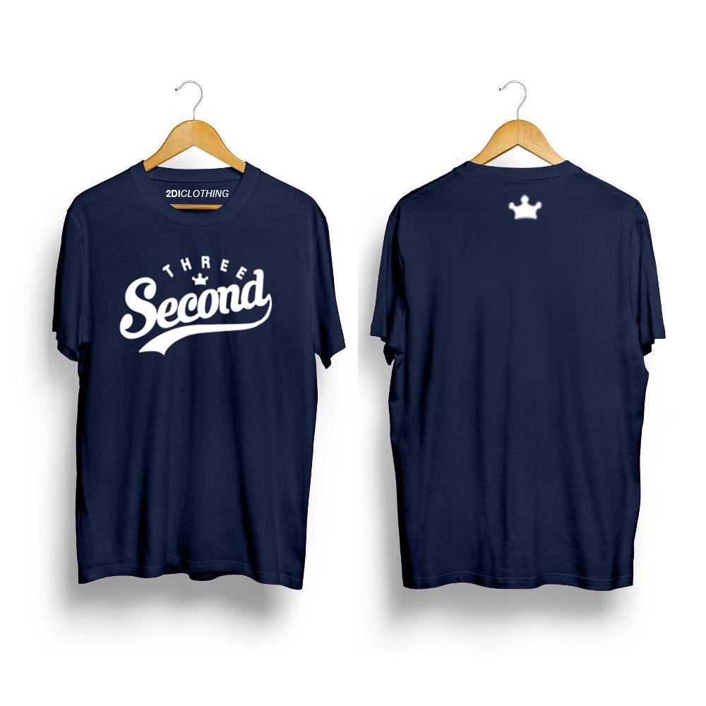 Tshirt 3second - Baju 3second - Kaos 3scond Premium - Navy