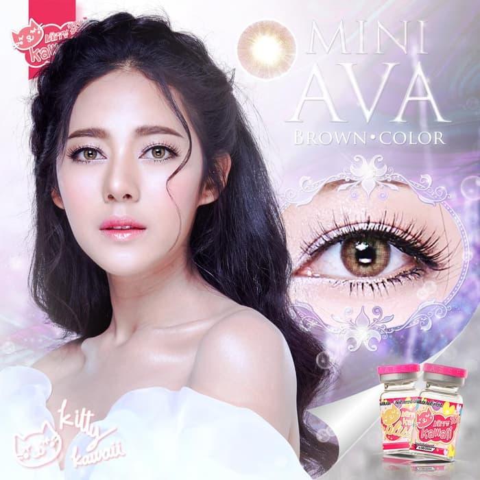 Promo - ORIGINAL SOFTLENS Kitty Kawaii Mini Ava Brown Coklat Original