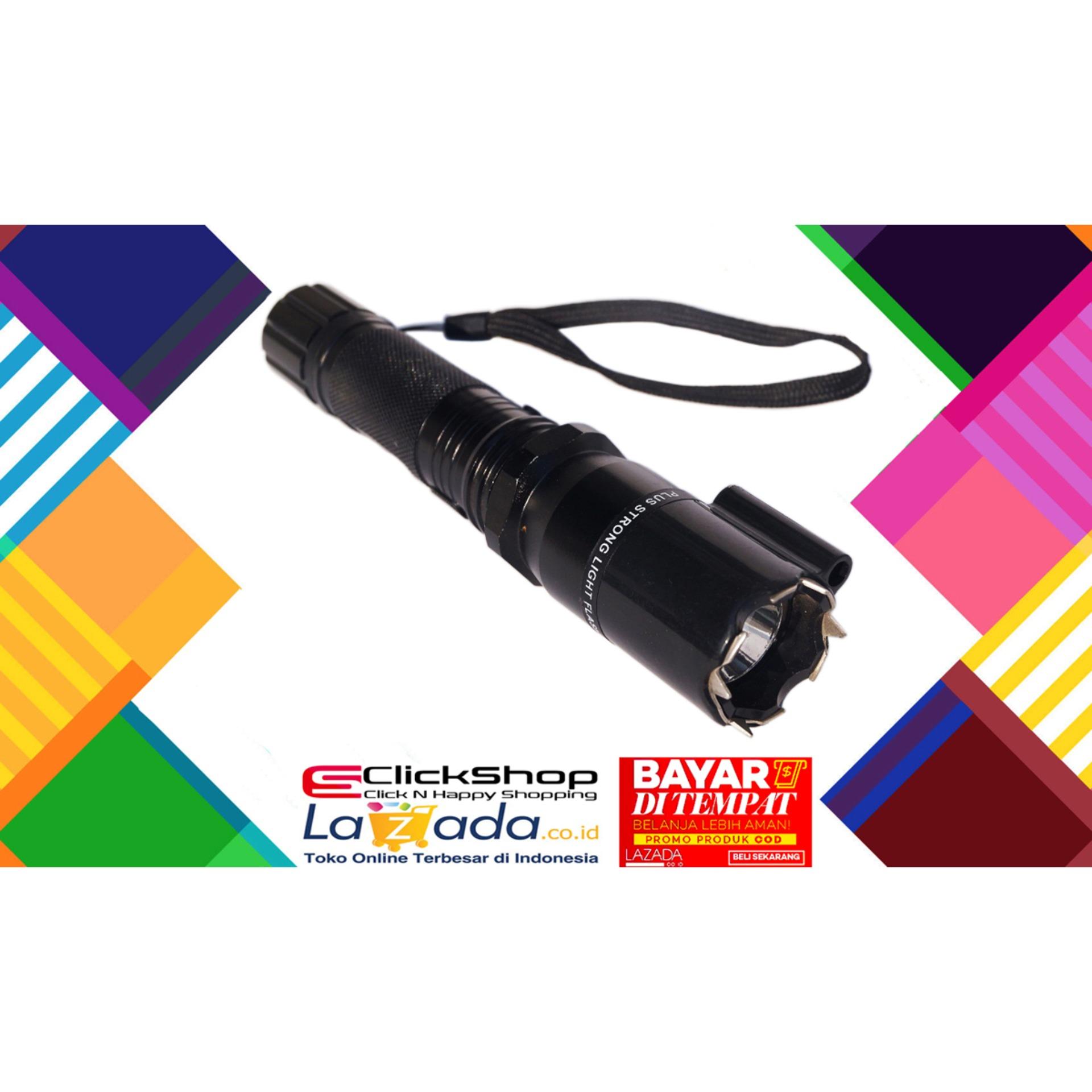 Senter Multifungsi SWAT Led + Setrum Kejut + Laser Merah + Lalin Cone