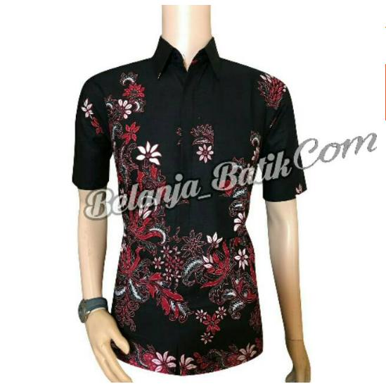 KEMEJA BATIK BATIK PEKALONGAN KEMEJA HEM BATIK PENDEK EKSLUSIF MURAH KEREN - RENGSI ABANG