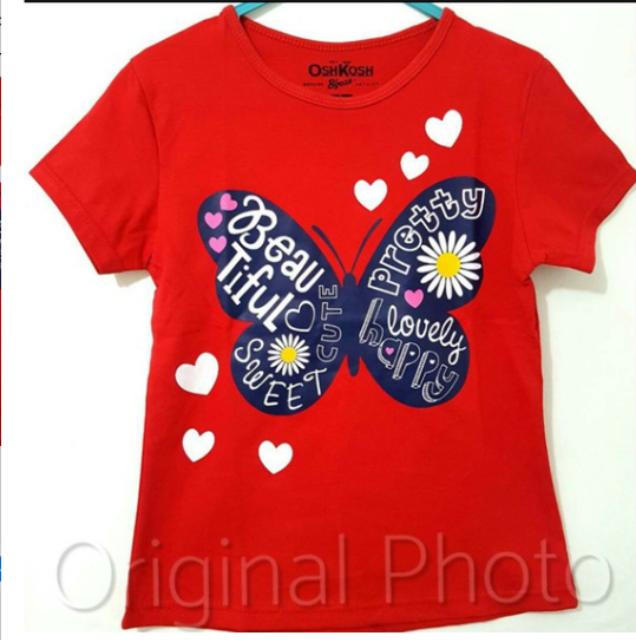 Kaos Anak 1 - 10 tahun butterfly perempuan