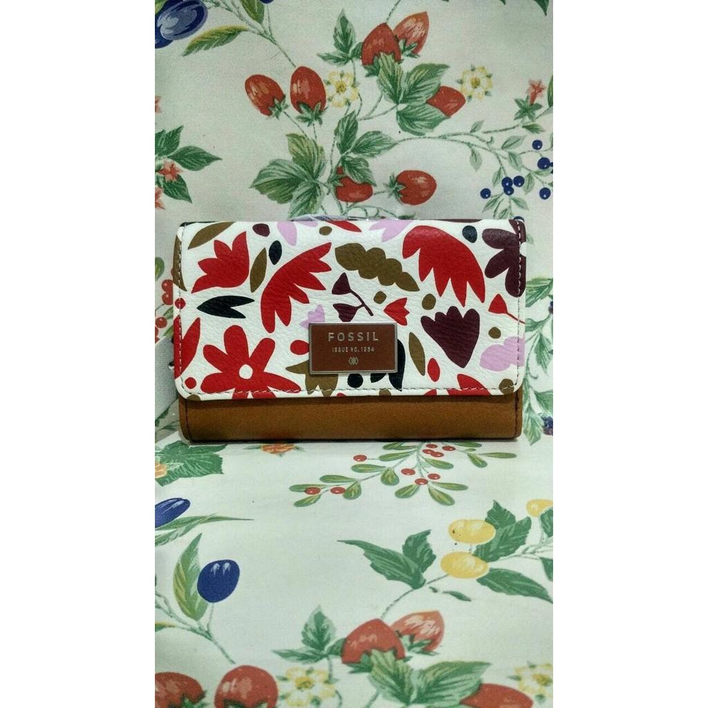 Ready Dompet Fossil Dawson Floral Short Wallet Original