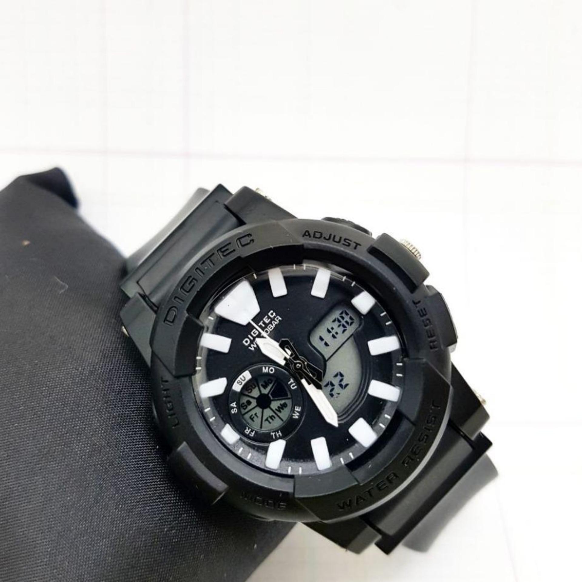 Digitec Jam Tangan Wanita Rubber Dualtime DG2099T - Water Resistant 10bar