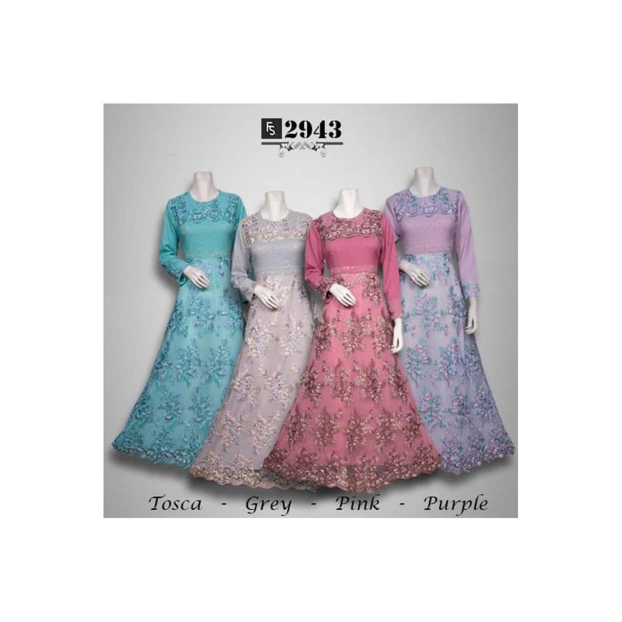 gamis lebaran terbaru Baju Pesta Brokat Annisa FS2943