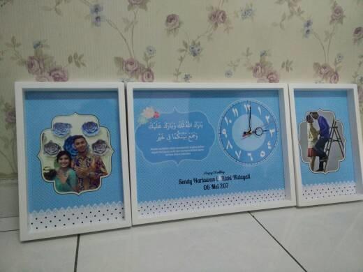 PROMO Hiasan jam dinding custom doa pernikahan dan foto untuk kado TERLARIS