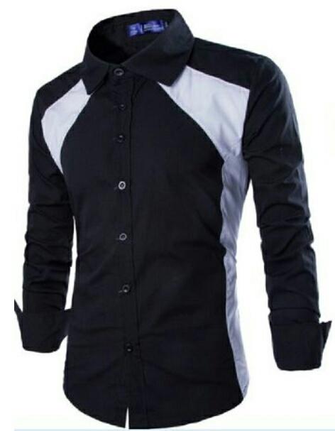 KEMEJA TRIEZ MAN l PAKAIAN LELAKI l PRIA CASUAL FIT l ATASAN PUTIH l HITAM BAJU FORMAL l LENGAN PANJANG POLOS FASHION