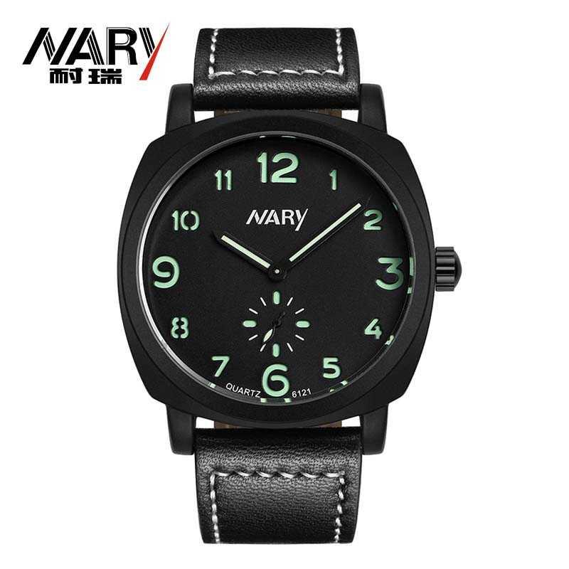 Best Seller!!! Nary Jam Tangan Analog Strap Kulit - 6119 Original Asli Murah
