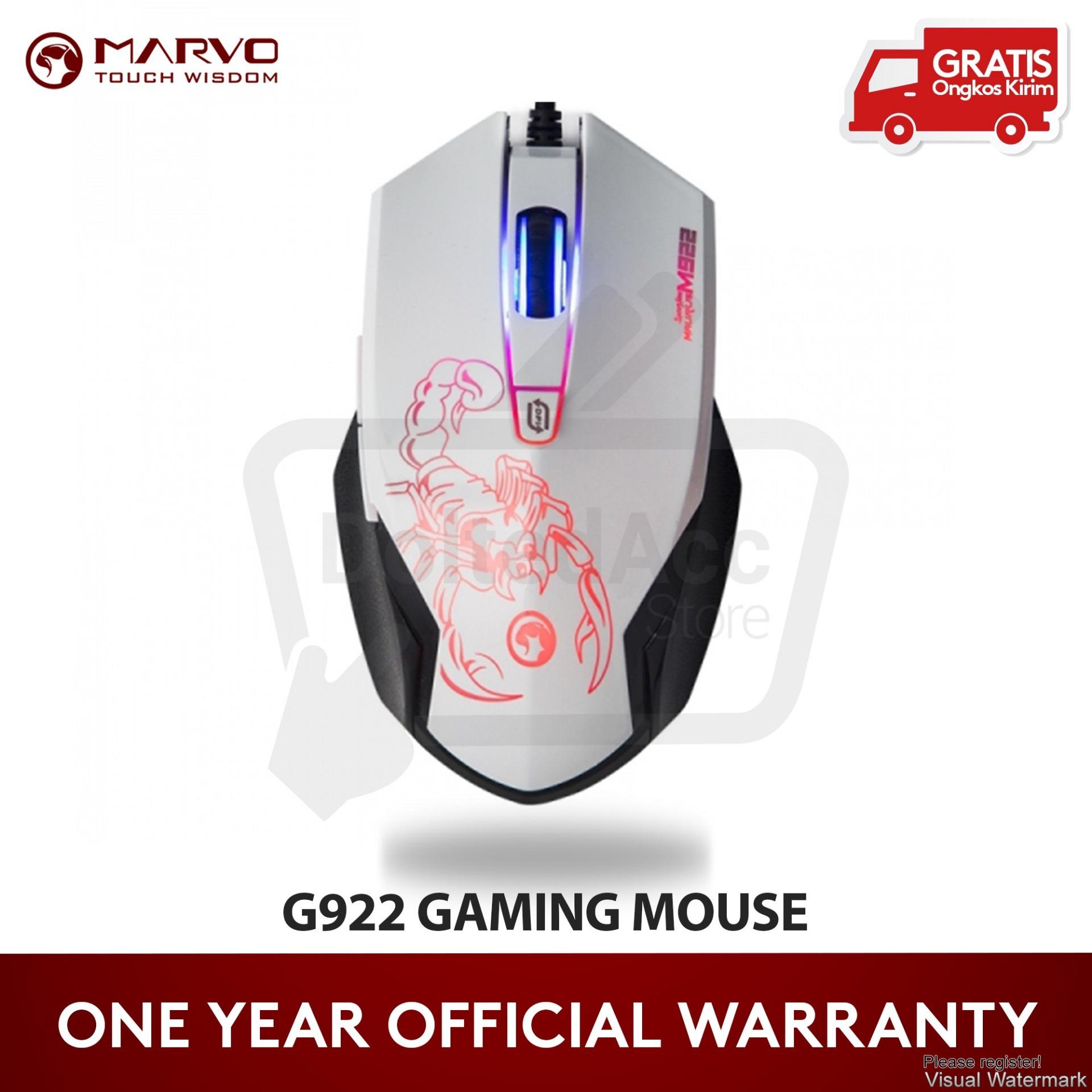 Marvo G922 Gaming Mouse  - Macro Avago A3050 - 4000 Dpi - Putih