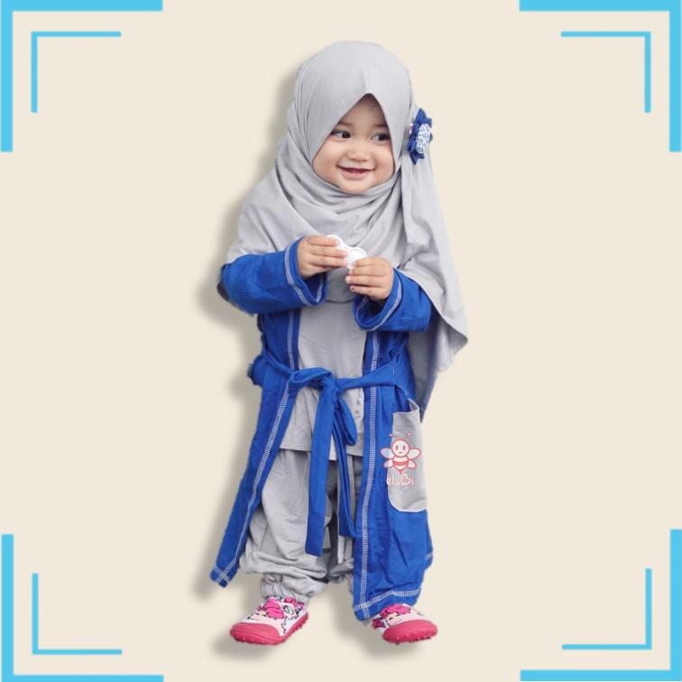 eLBi - Baju Muslim Anak Perempuan / Baju Muslim Balita Perempuan / Gamis Anak Perempuan / Gisela Series