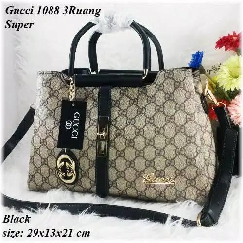 Promo Tas Wanita Handbag Selempang Gc Gucci 1088 3 ruang Best Seller Harga Murah Diskon Sale Obral Cantik Bagus Keren Kekinian Kece Gaya Modis Kece