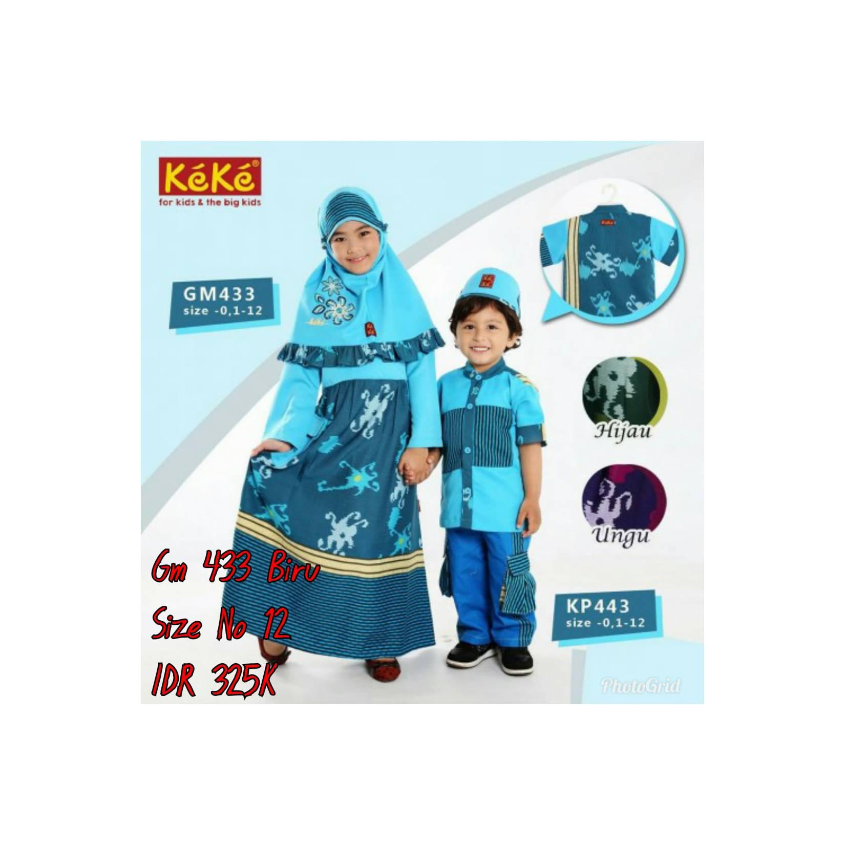 Keke Baju Anak Muslim GM 433 Biru No12 Diskon / Sale / Obral 25%