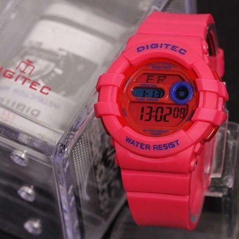 Digitec Jam Tangan Wanita Original Sporty - Bonus Baterai - DF 085 R - Red