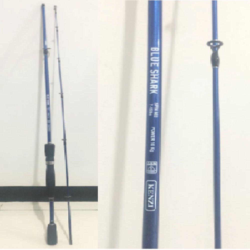 Joran Spinning Kenzi Blue Shark - Harga sudah termasuk Packing Pipa