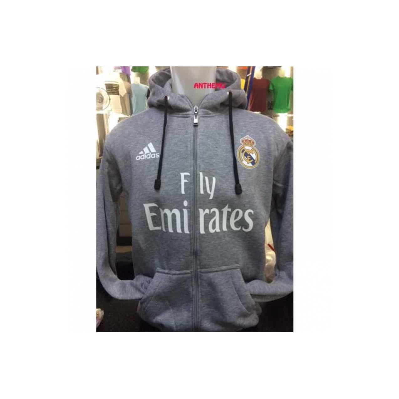 Hoodie Bola Real Madrid Abu Sleting Putih Botol Tupperware Murah