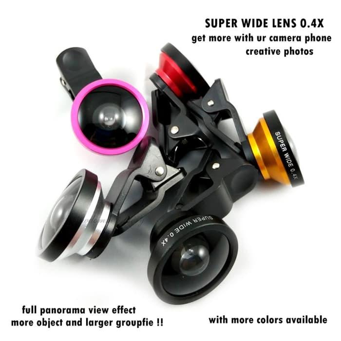 Original Lensa Superwide U004 Super Wide 0,4x Box Ungu Panjang Go Pro Murah