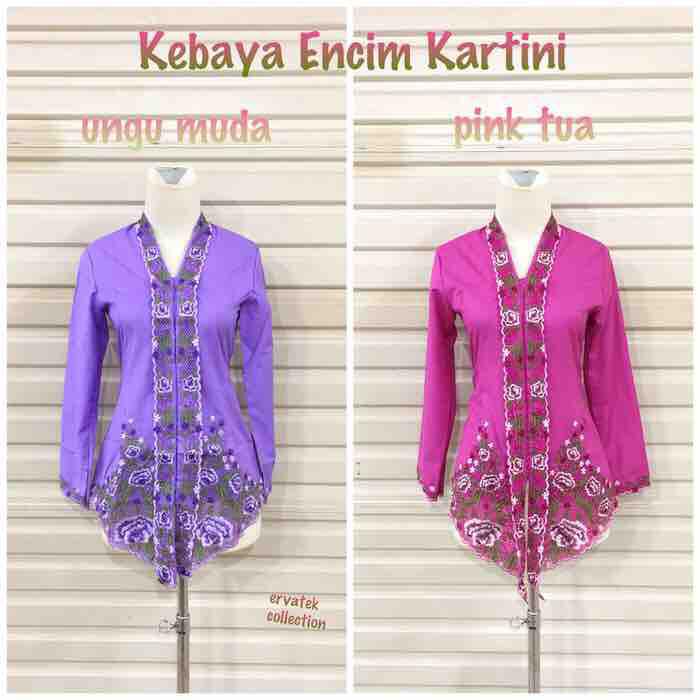 Kebaya Encim 0008 Tangan Panjang / Atasan Kebaya Kartini Modern Blus Wanita