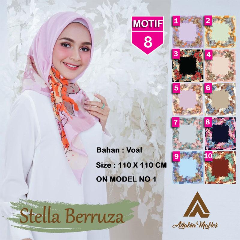 Hijab Segi Empat STELLA BERRUZA 8 By ADABIA MUFLER - Jilbab kerudung MOTIF