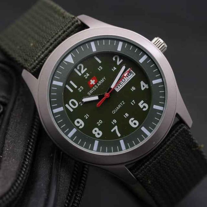 JAM TANGAN PRIA COWO - SWISS ARMY KANVAS SA7272 KW SUPER