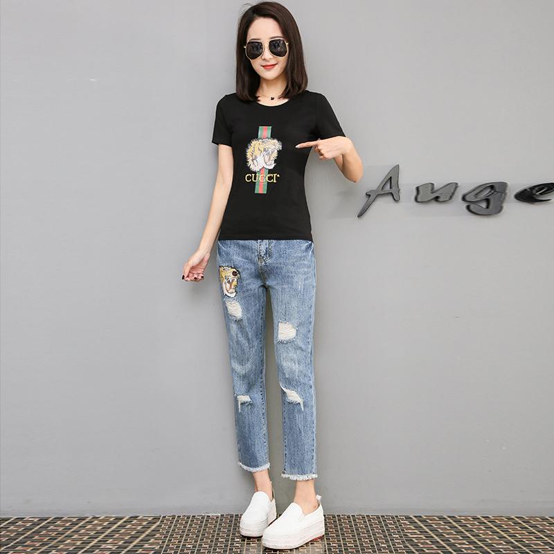 Europe Station Baju Kaos Gaya Korea Semi dan Musim Panas Model Baru