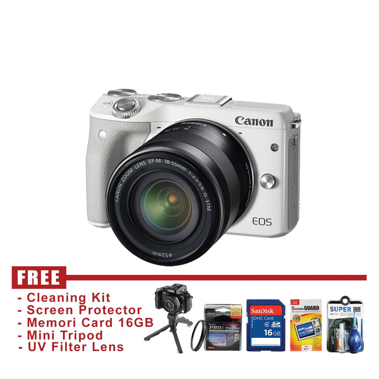 Canon EOS M3 Kit EF-M 18-55mm IS STM - FREE Accessories