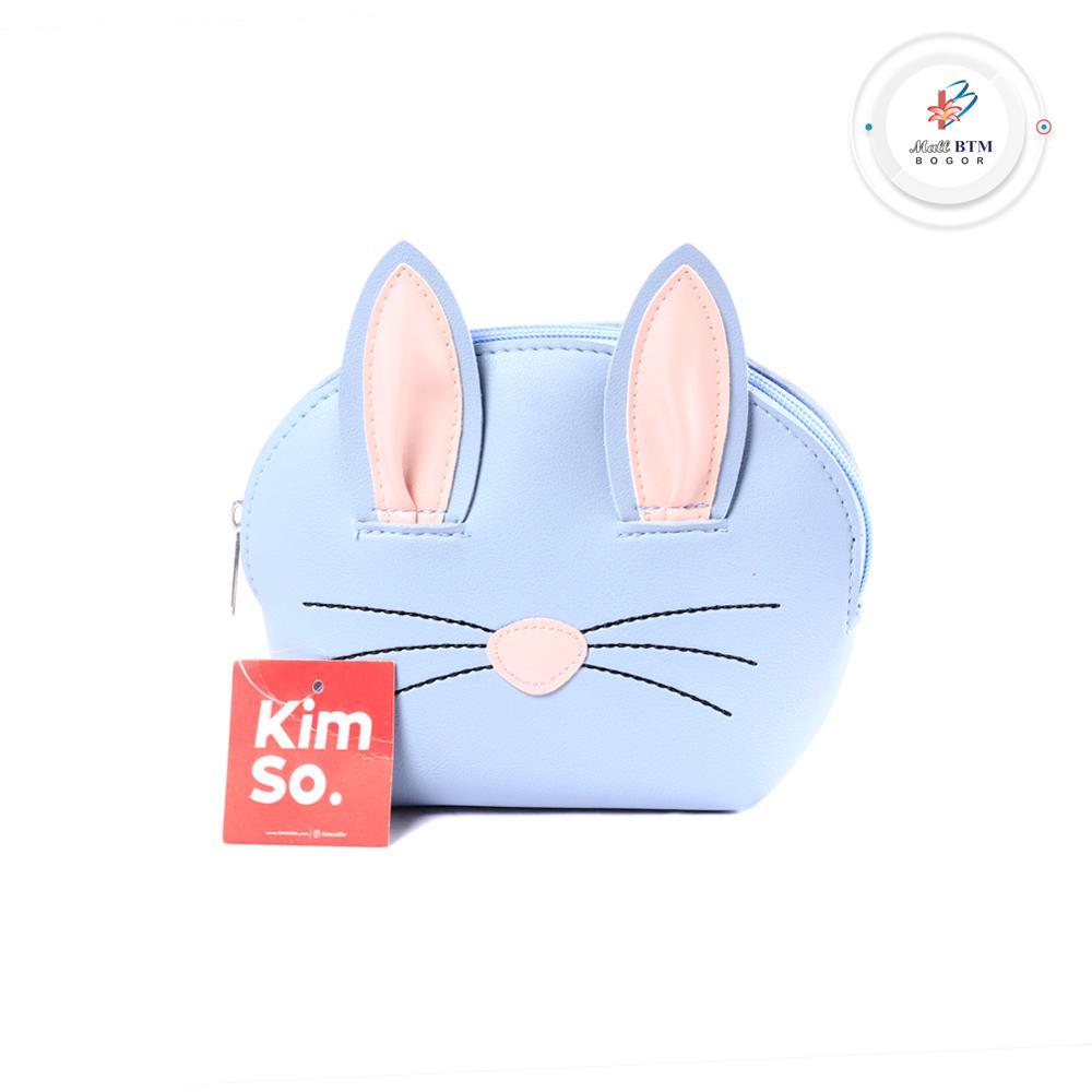 Mall BTM Bogor - Kimso Pouch Aksen Telinga Kucing Lucu Harga Murah - Biru Muda