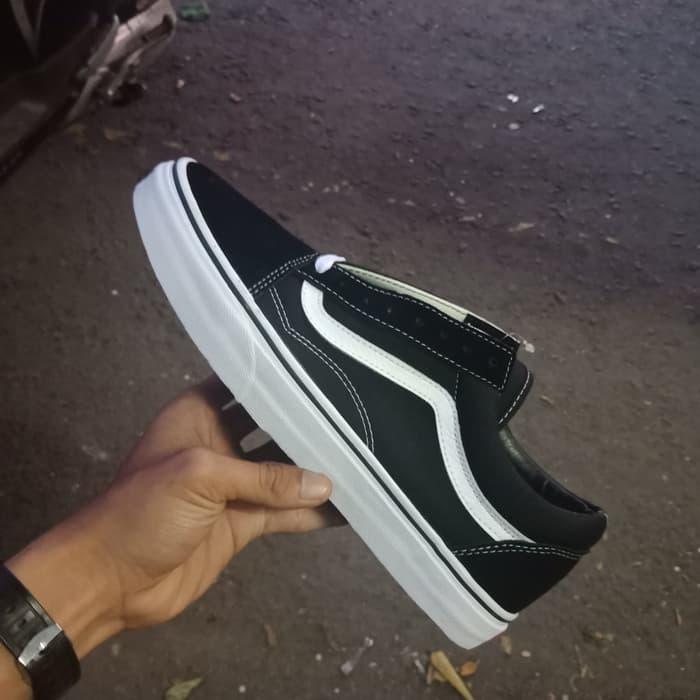 Sepatu Vans Oldskool Classic Canvas Blackwhite Unis3x - Hitam, 39 - eAbf3W