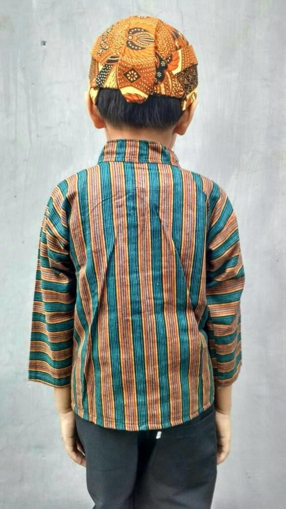 Baju Adat Jawa SURJAN LURIK ANAK SET BLANKON BAJU Adat Jawa - Size L