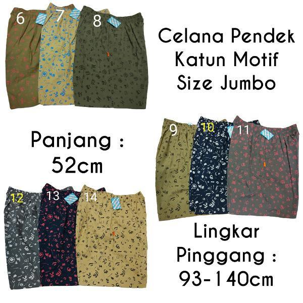 Promo Celana Pendek Celana Polos Pendek Jumbo Santai Katun XXL