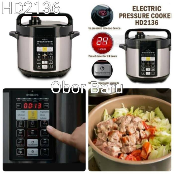 HOT PROMO!!! Electric Pressure Cooker Philips HD2136 - Alat Presto Digital - OOst5u