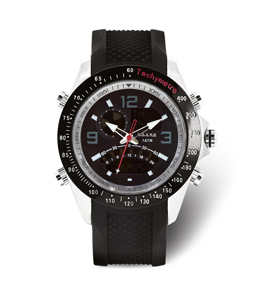 Alive Jam Tangan Pria Finn Black-Gpu725B5