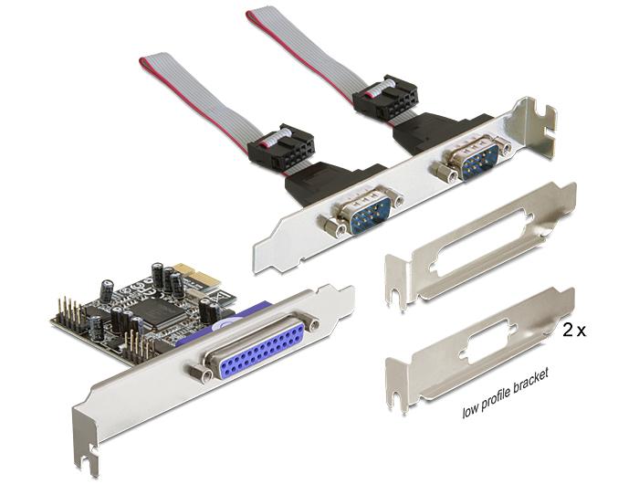 PCIE 2 Serial 1 Paralel Card Low Profile